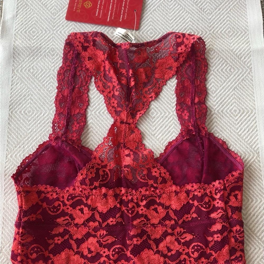 NWT Free People Wild Roses Racerback Bra XS - Picture 2 of 3